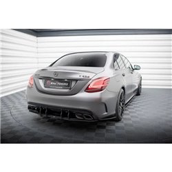Maxton - Street Pro Central Diffuseur Arriere Mercedes-AMG C63 Sedan / Estate W205 Facelift Noir-Rouge
