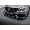 Maxton - Street Pro Lame Du Pare-Chocs Avant Mercedes-AMG C63 Sedan / Estate W205 Facelift Noir-Rouge + Rabats Brillant