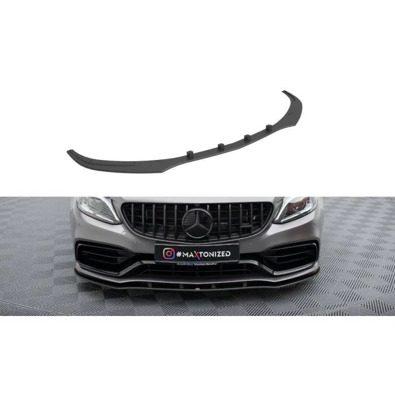 Maxton - Street Pro Lame Du Pare-Chocs Avant Mercedes-AMG C63 Sedan / Estate W205 Facelift Noir-Rouge
