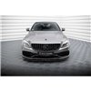 Maxton - Street Pro Lame Du Pare-Chocs Avant Mercedes-AMG C63 Sedan / Estate W205 Facelift Noir-Rouge