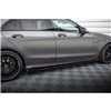 Maxton - Street Pro Rajouts Des Bas De Caisse Mercedes-AMG C63 Sedan / Estate W205 Facelift Noir-Rouge + Rabats Brillant