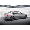 Maxton - Street Pro Rajouts Des Bas De Caisse Mercedes-AMG C63 Sedan / Estate W205 Facelift Noir-Rouge + Rabats Brillant