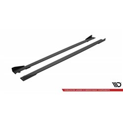 Maxton - Street Pro Rajouts Des Bas De Caisse Mercedes-AMG C63 Sedan / Estate W205 Facelift Noir-Rouge + Rabats Brillant