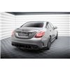 Maxton - Street Pro Lame Du Pare Chocs Arriere Mercedes-AMG C63 Sedan / Estate W205 Facelift Noir-Rouge