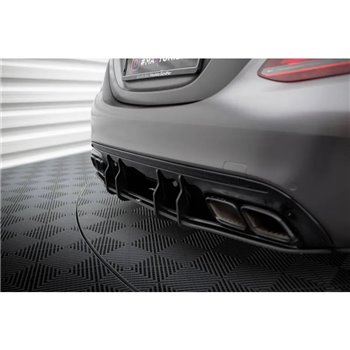 Maxton - Street Pro Central Diffuseur Arriere Mercedes-AMG C63 Sedan / Estate W205 Facelift Rouge