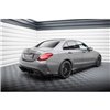 Maxton - Street Pro Lame Du Pare Chocs Arriere Mercedes-AMG C63 Sedan / Estate W205 Facelift Noir + Rabats Brillant 