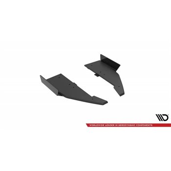 Maxton - Street Pro Lame Du Pare Chocs Arriere Mercedes-AMG C63 Sedan / Estate W205 Facelift Noir + Rabats Brillant 