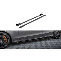 Maxton - Street Pro Rajouts Des Bas De Caisse Mercedes-AMG C63 Sedan / Estate W205 Facelift Noir + Rabats Brillant