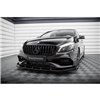Maxton - Street Pro Lame Du Pare-Chocs Avant Mercedes-Benz A AMG-Line W176 Facelift Noir-Rouge + Rabats Brillant