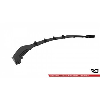 Maxton - Street Pro Lame Du Pare-Chocs Avant Mercedes-Benz A AMG-Line W176 Facelift Noir-Rouge + Rabats Brillant