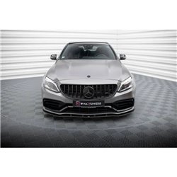Maxton - Street Pro Lame Du Pare-Chocs Avant Mercedes-AMG C63 Sedan / Estate W205 Facelift Noir