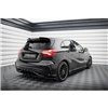 Maxton - Street Pro Central Diffuseur Arriere Mercedes-Benz A AMG-Line W176 Facelift Noir-Rouge