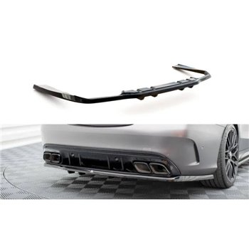 Maxton - Arriere Splitter (avec une barre verticale) Mercedes-AMG C63 Sedan / Estate W205 Facelift