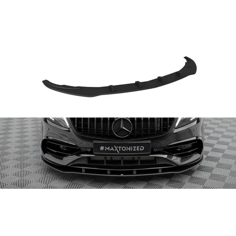 Maxton - Street Pro Lame Du Pare-Chocs Avant Mercedes-Benz A AMG-Line W176 Facelift Noir-Rouge