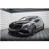 Maxton - Street Pro Lame Du Pare-Chocs Avant Mercedes-Benz A AMG-Line W176 Facelift Noir-Rouge