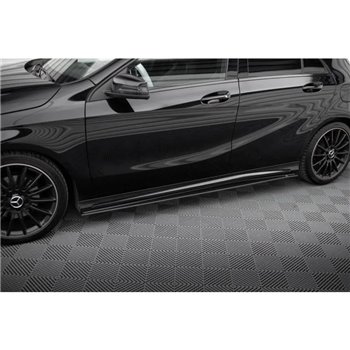 Maxton - Street Pro Rajouts Des Bas De Caisse Mercedes-Benz A AMG-Line W176 Facelift Noir