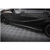 Maxton - Street Pro Rajouts Des Bas De Caisse Mercedes-Benz A AMG-Line W176 Facelift Noir-Rouge + Rabats Brillant