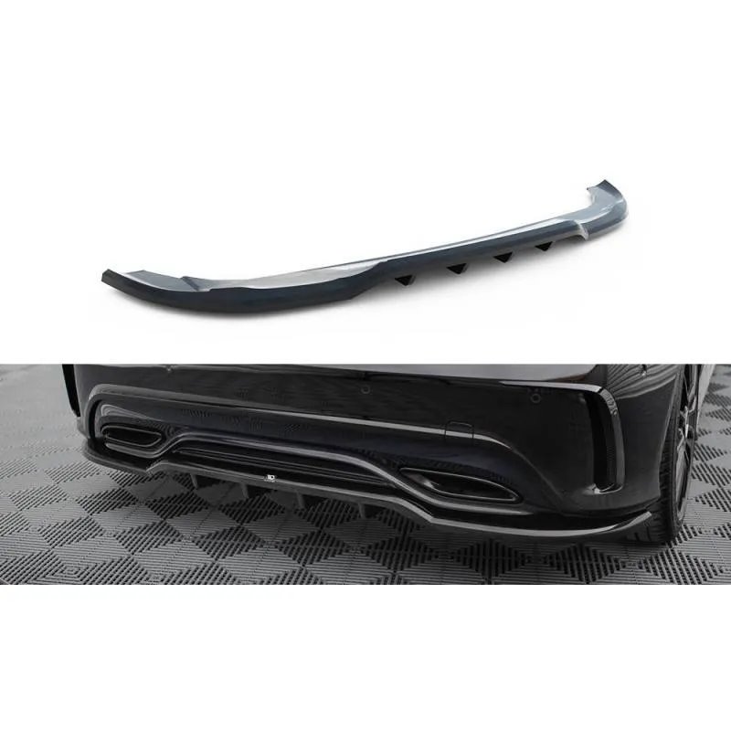 Maxton - Arriere Splitter (avec une barre verticale) Mercedes-Benz A AMG-Line W176 Facelif