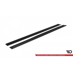 Maxton - Street Pro Rajouts Des Bas De Caisse Mercedes-Benz A AMG-Line W176 Facelift Noir-Rouge