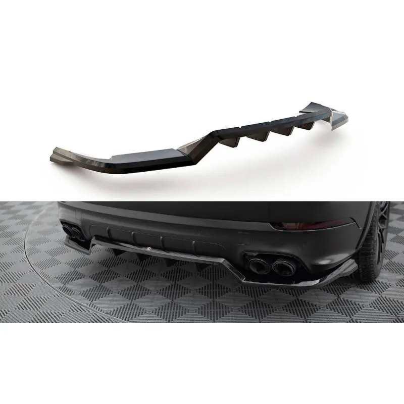 Maxton - Arriere Splitter (avec une barre verticale) Porsche Cayenne Sport Design Mk3