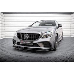 Maxton - Street Pro Lame Du Pare-Chocs Avant Mercedes-AMG C43 Coupe / Cabrio C205 Facelift / A205 Facelift Noir