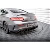Maxton - Street Pro Central Diffuseur Arriere Mercedes-AMG C43 Coupe / Cabrio C205 Facelift / A205 Facelift Noir-Rouge