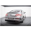 Maxton - Street Pro Central Diffuseur Arriere Mercedes-AMG C43 Coupe / Cabrio C205 Facelift / A205 Facelift Noir-Rouge