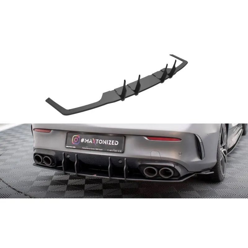 Maxton - Street Pro Central Diffuseur Arriere Mercedes-AMG C43 Coupe / Cabrio C205 Facelift / A205 Facelift Noir