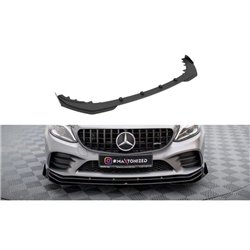 Maxton - Street Pro Lame Du Pare-Chocs Avant Mercedes-AMG C43 Coupe / Cabrio C205 Facelift / A205 Facelift Noir-Rouge + Rabats B