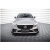 Maxton - Street Pro Lame Du Pare-Chocs Avant Mercedes-AMG C43 Coupe / Cabrio C205 Facelift / A205 Facelift Noir-Rouge + Rabats B
