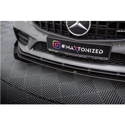 Maxton - Street Pro Lame Du Pare-Chocs Avant Mercedes-AMG C43 Coupe / Cabrio C205 Facelift / A205 Facelift Noir + Rabats Brillan