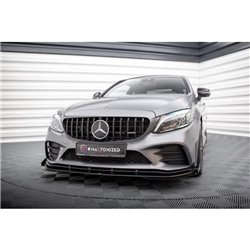 Maxton - Street Pro Lame Du Pare-Chocs Avant Mercedes-AMG C43 Coupe / Cabrio C205 Facelift / A205 Facelift Noir + Rabats Brillan