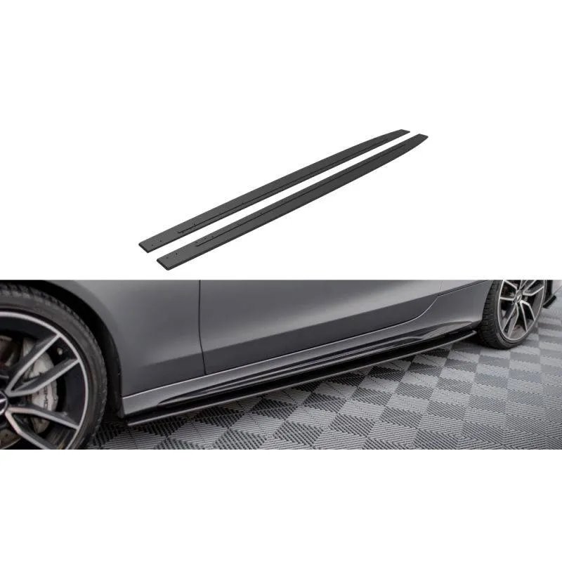 Maxton - Street Pro Rajouts Des Bas De Caisse Mercedes-AMG C43 Coupe / Cabrio C205 Facelift / A205 Facelift Noir-Rouge