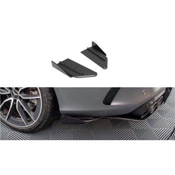 Maxton - Street Pro Lame Du Pare Chocs Arriere Mercedes-AMG C43 Coupe / Cabrio C205 Facelift / A205 Facelift Noir-Rouge + Rabats
