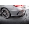 Maxton - Street Pro Lame Du Pare Chocs Arriere Mercedes-AMG C43 Coupe / Cabrio C205 Facelift / A205 Facelift Noir-Rouge + Rabats