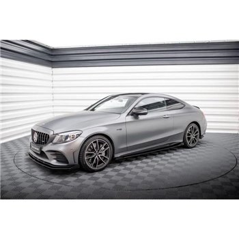 Maxton - Street Pro Rajouts Des Bas De Caisse Mercedes-AMG C43 Coupe / Cabrio C205 Facelift / A205 Facelift Noir + Rabats Brilla