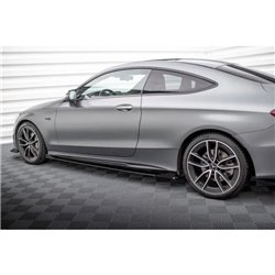 Maxton - Street Pro Rajouts Des Bas De Caisse Mercedes-AMG C43 Coupe / Cabrio C205 Facelift / A205 Facelift Noir + Rabats Brilla