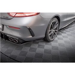 Maxton - Street Pro Lame Du Pare Chocs Arriere Mercedes-AMG C43 Coupe / Cabrio C205 Facelift / A205 Facelift Noir-Rouge