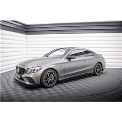 Maxton - Street Pro Rajouts Des Bas De Caisse Mercedes-AMG C43 Coupe / Cabrio C205 Facelift / A205 Facelift Noir-Rouge + Rabats 