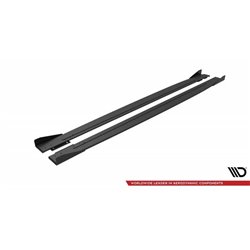 Maxton - Street Pro Rajouts Des Bas De Caisse Mercedes-AMG C43 Coupe / Cabrio C205 Facelift / A205 Facelift Noir-Rouge + Rabats 