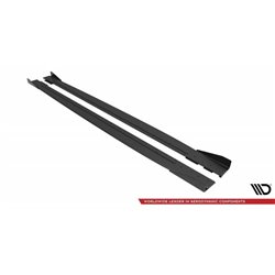 Maxton - Street Pro Rajouts Des Bas De Caisse Mercedes-AMG C43 Coupe / Cabrio C205 Facelift / A205 Facelift Noir-Rouge + Rabats 