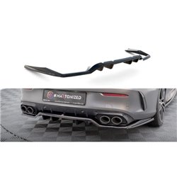Maxton - Arriere Splitter (avec une barre verticale) Mercedes-AMG C43 Coupe / Cabrio C205 Facelift / A205 Facelift