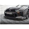 Maxton - Street Pro Lame Du Pare-Chocs Avant Nissan GTR R35 Facelift Noir-Rouge