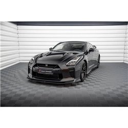 Maxton - Street Pro Lame Du Pare-Chocs Avant Nissan GTR R35 Facelift Noir-Rouge