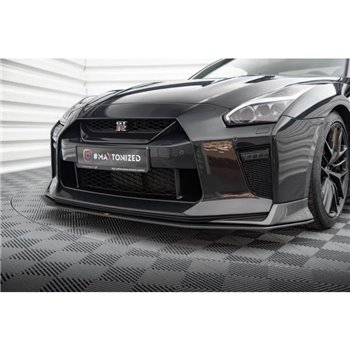 Maxton - Street Pro Lame Du Pare-Chocs Avant Nissan GTR R35 Facelift Noir