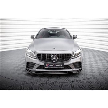 Maxton - Lame Du Pare-Chocs Avant V.2 Mercedes-AMG C43 Coupe / Cabrio / Sedan / Estate C205 / A205 / W205 / S205 Facelift 