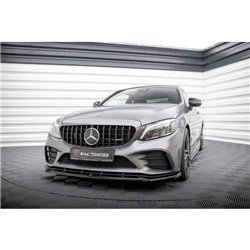 Maxton - Lame Du Pare-Chocs Avant V.2 Mercedes-AMG C43 Coupe / Cabrio / Sedan / Estate C205 / A205 / W205 / S205 Facelift 