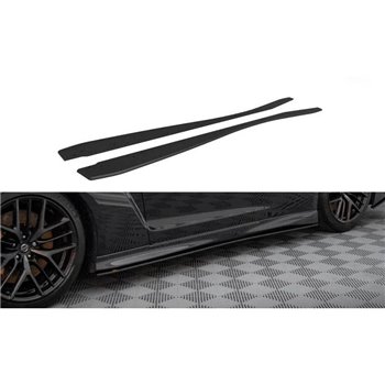 Maxton - Street Pro Rajouts Des Bas De Caisse Nissan GTR R35 Facelift Noir-Rouge