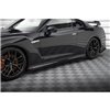Maxton - Street Pro Rajouts Des Bas De Caisse Nissan GTR R35 Facelift Noir-Rouge