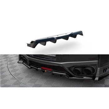 Maxton - Arriere Splitter (avec une barre verticale) Nissan GTR R35 Facelift